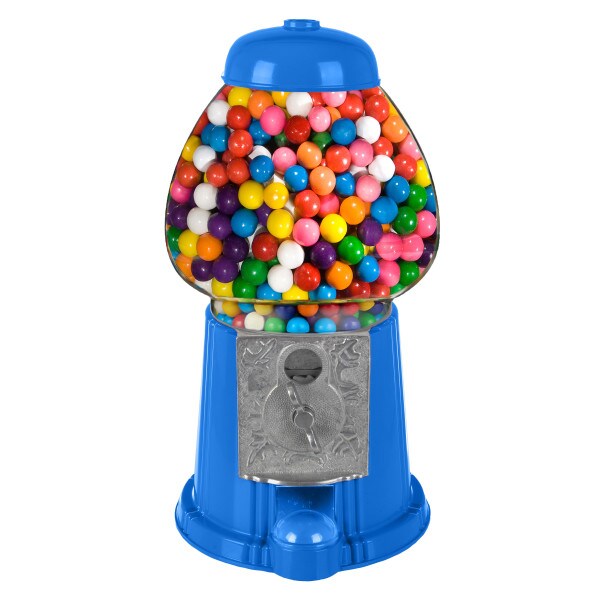 Candy Gumball Machine 15 Inch Vintage Metal Glass Dispenser Adjustable Bank