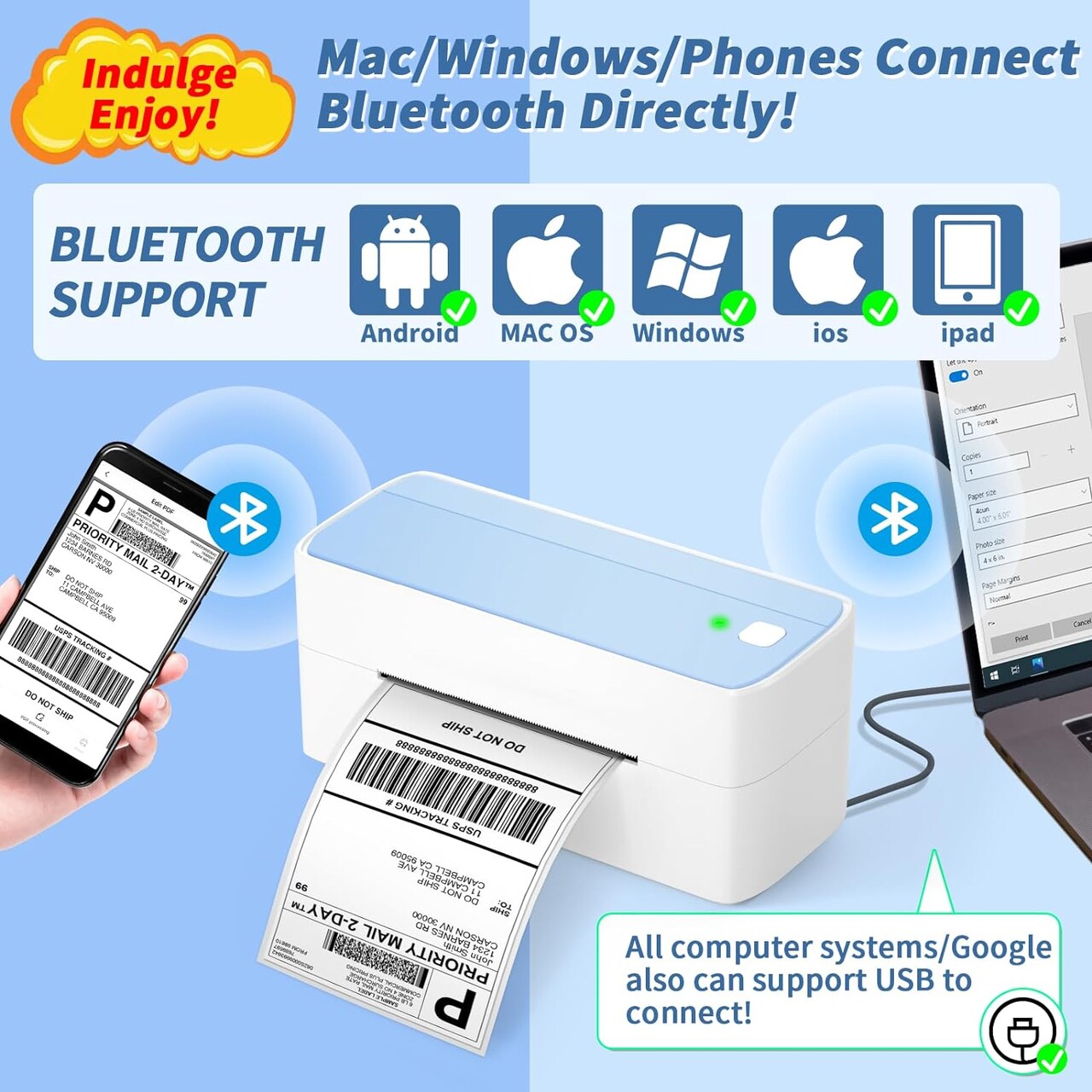 ASprink®- Bluetooth Shipping Label Printer | 241BT - 4x6 Best Wireless Label Makers