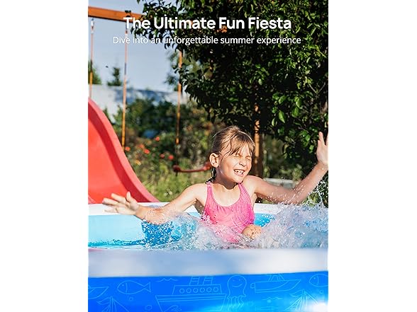 EVAJOY Inflatable Pool Ideal for Family Outdoor Fun 118&#x27;&#x27; x 72&#x27;&#x27; x 20&#x27;&#x27;