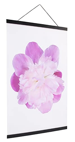 Aynoo Magnetic Poster Hanger Frame 12x18 12x16 12x24 Poster Frame 12 Inch 1Pack Wide Magnetic Poster Hanger Frame Wooden Frame Hanger for Photo Pictures Canvas Posters Maps