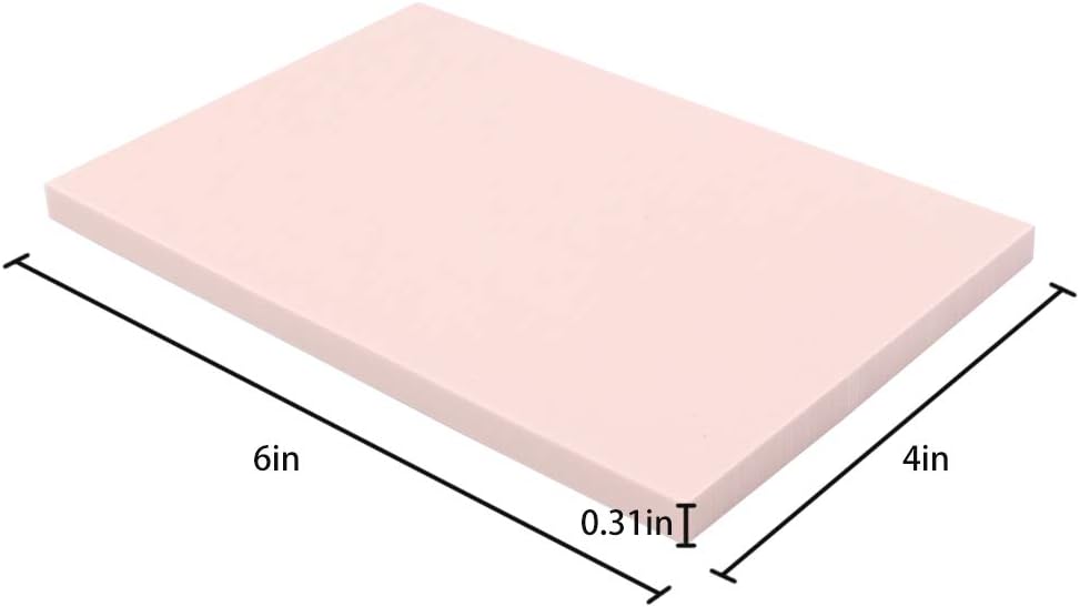 8 Pcs 4"x6" Pink Rubber Carving Blocks Linoleum Block Stamp Making Kit for Printmaking, Stamp Soft Rubber Crafts, Soft and Easy to Carve