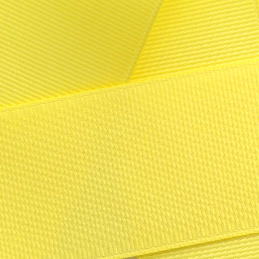3&#x22; Grosgrain Ribbon Solid 640 Lemon 100yd