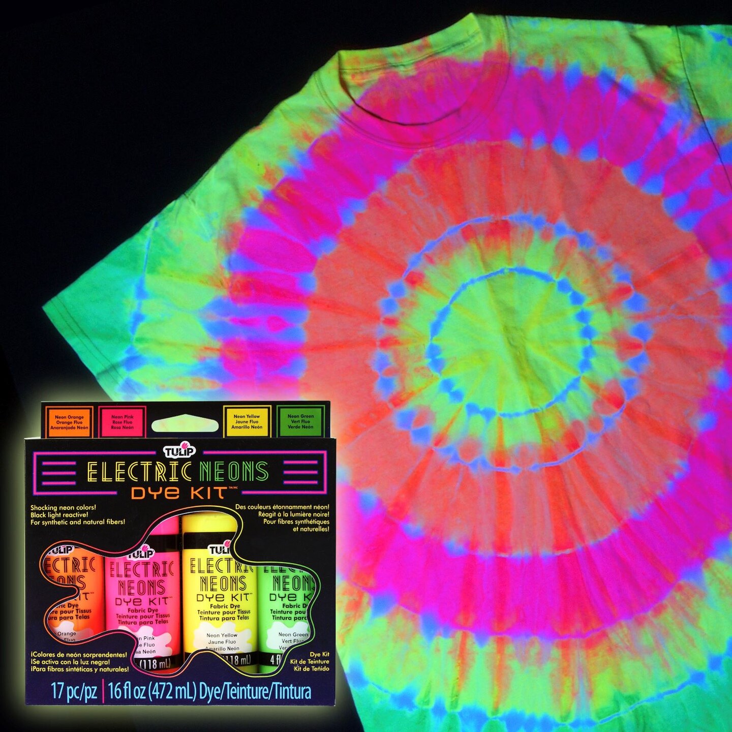 Tulip Electric Neons 16 fl. oz. 4-Color Dye Kit