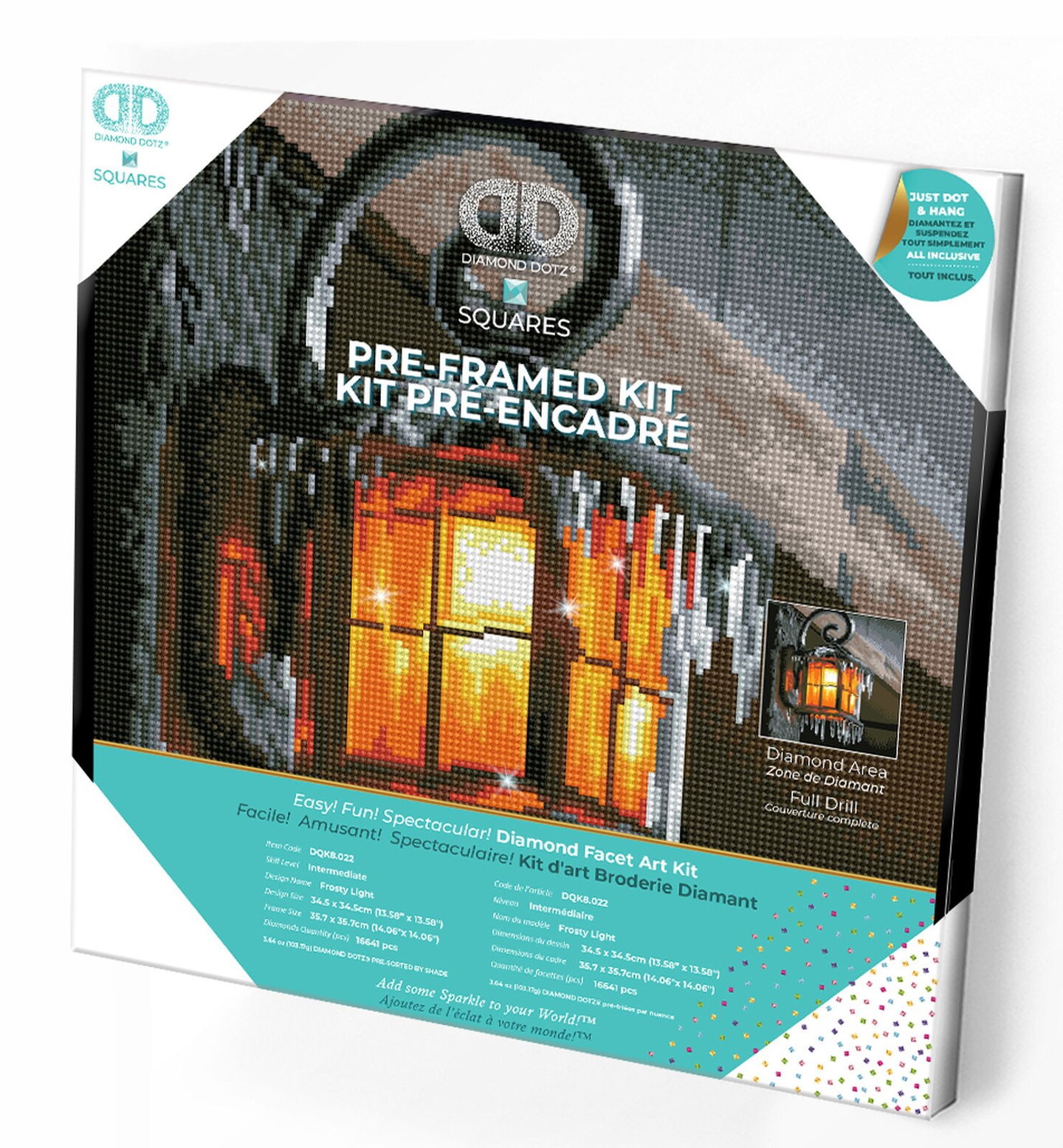 Diamond Dotz Kits - Frosty Light - Pre-Framed Kit Diamond Painting Artwork Kit Diamond Painting Kits, Diamond Art Kits for Adults, Gem Art, Diamond Art, Diamond Dotz Kits