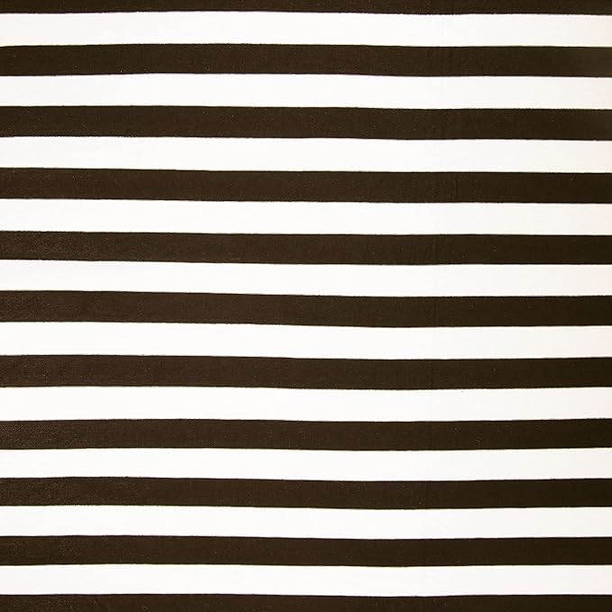 FabricLA Rayon Spandex Jersey Knit Fabric Stripes - 60&#x22; Inches Wide by The Yard | 4 Way Stretch Fabric | Light to Medium Fabric 220 GSM