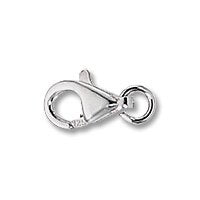 JewelrySupply Lobster Clasp 9x5mm w/Open Ring Sterling Silver (1-Pc)