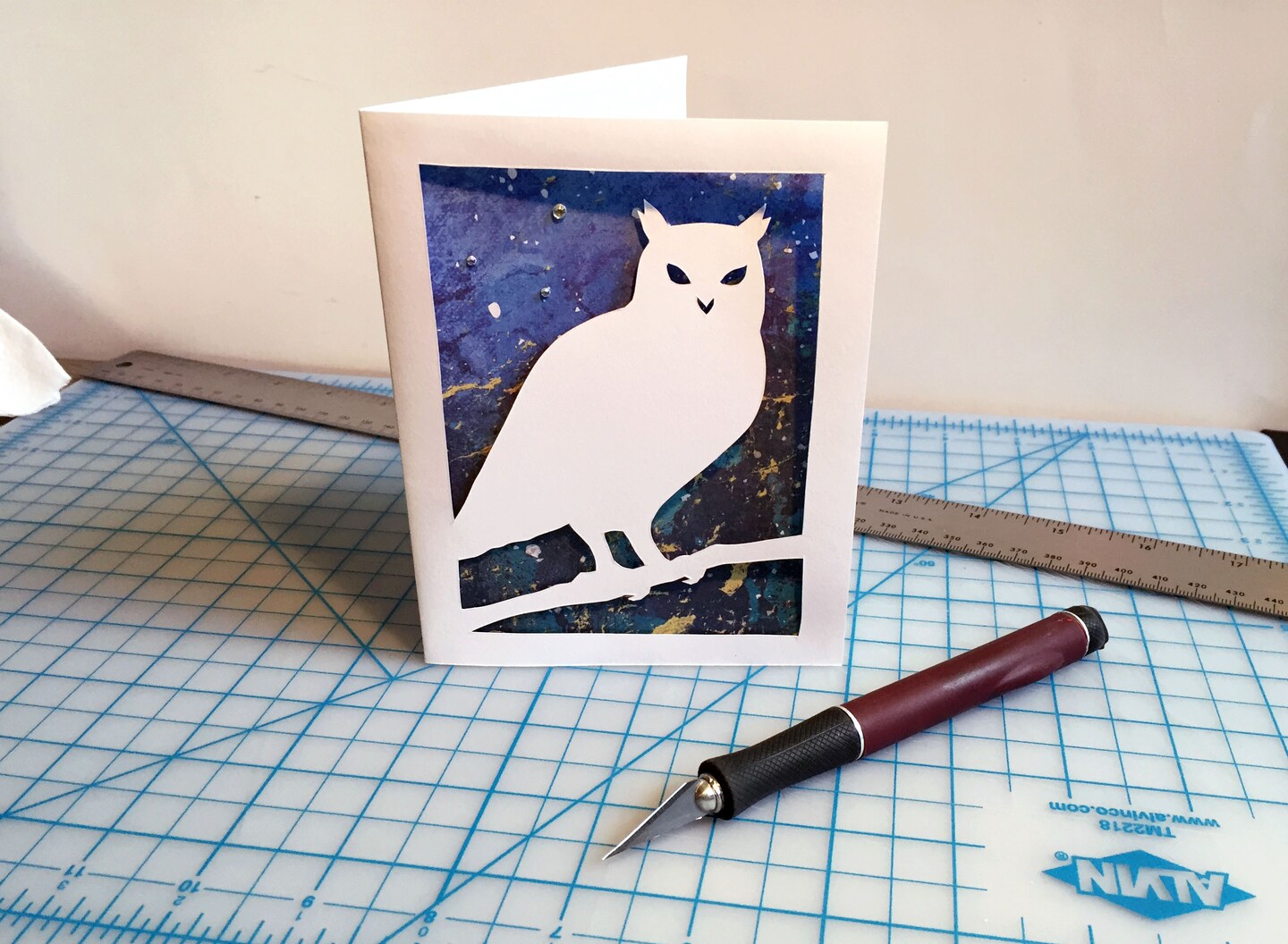 Handmade Owl Greeting Card Papercutting Tutorial image 1