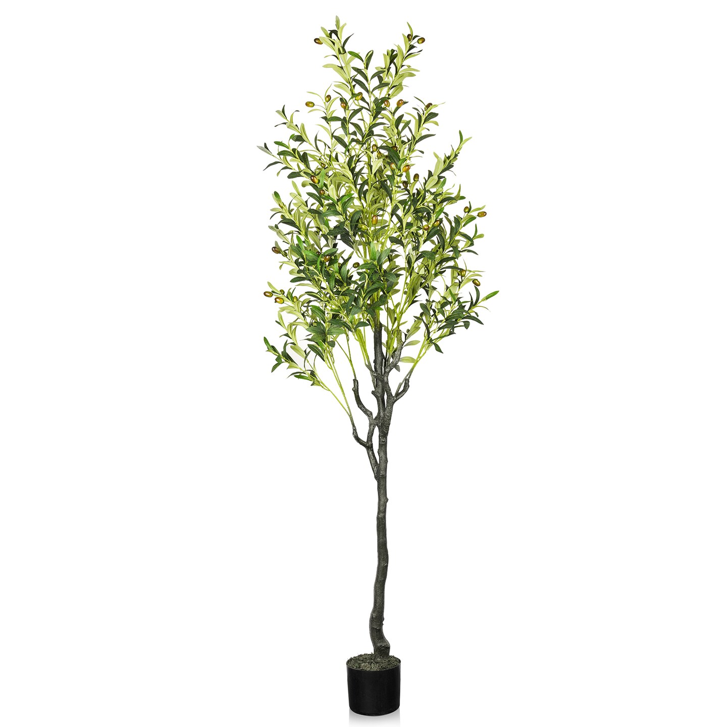 72&#x27;&#x27; Artificial Olive Tree Tall Fake Plants Suitable for Modern Living Rooms