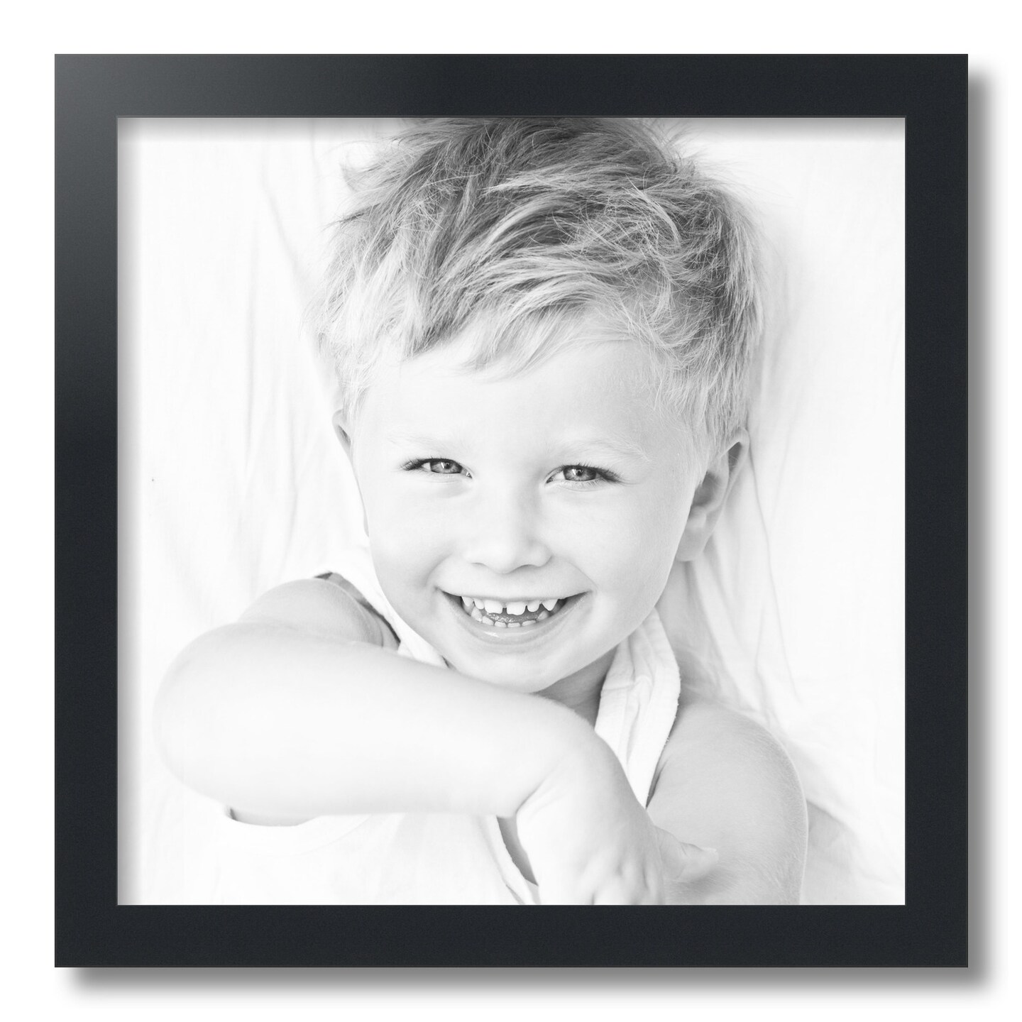 ArtToFrames 16x16 Inch Picture Frame, This 1.25 Inch Custom MDF Poster Frame is Available in Multiple Colors, Great for Your Art or Photos - Comes with Regular Glass and  Foam Backing 3/16 inch (V-FRBW26-16x16)
