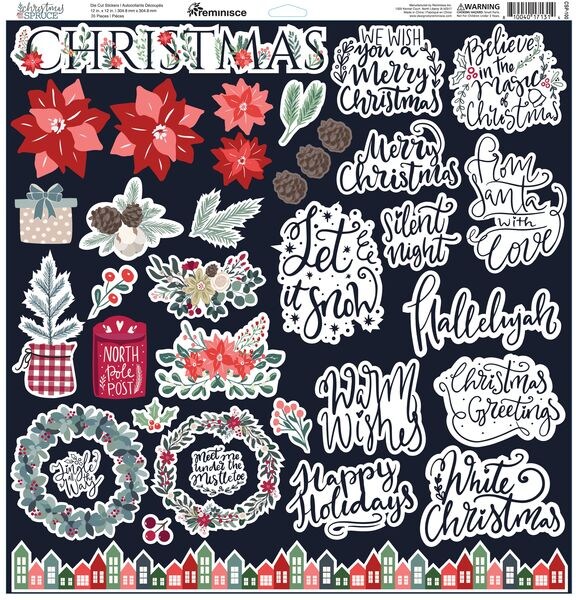 Reminisce Christmas Spruce: 12x12 Stickers | Michaels