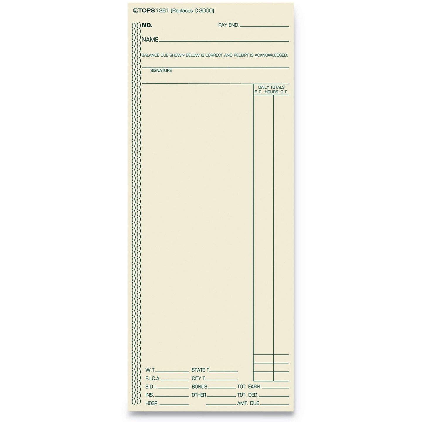 Time Clock Cards, Replacement for ATR206/C3000/M-154, One Side, 3.38 x 8.25, 500/Box Time Clock Cards, Replacement for ATR206/C3000/M-154, One Side, 3.38 x 8.25, 500/Box