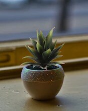 Stylish and Low-Maintenance - 6&#x22; Tall Artificial Succulent Aloe Plant for Modern Home and Office Decor with Realistic Textured Leaves