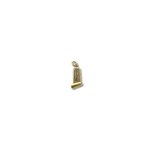 Charm for Jewelry Making - Glue 20x10mm Pewter Antique Gold Plated (1-Pc)