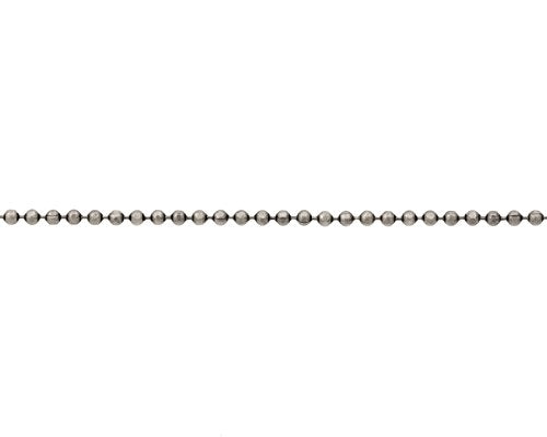 1.5mm Antique Silver Plated Diamond Cut Ball Chain (Priced per Foot)
