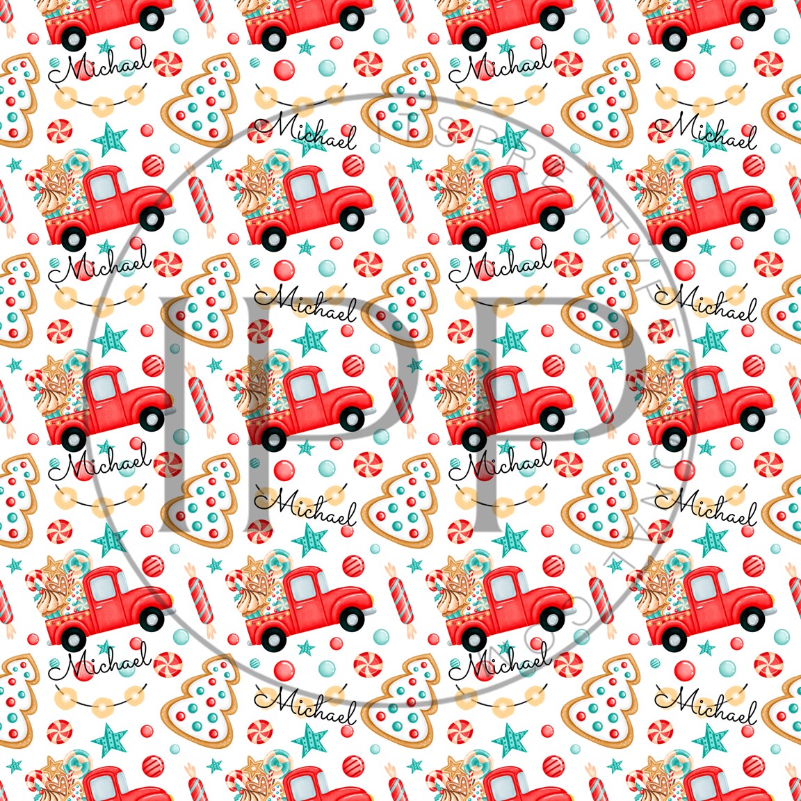#1002 Custom Christmas Truck Wrapping Paper