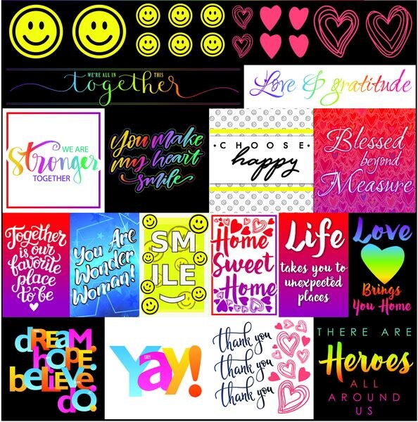 Love and Gratitude: Love and Gratitude 12x12 Sticker - Designs By Reminisce