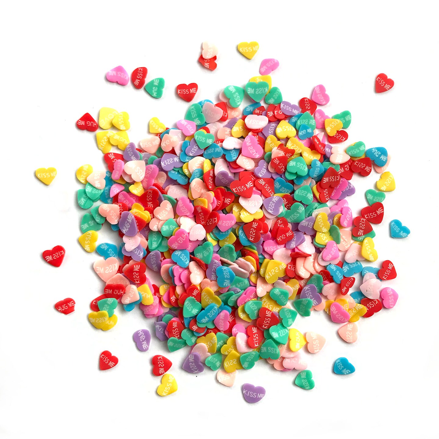 Buttons Galore Colorful Polymer Clay Embellishments for Craft Scrapbooks Cardmaking (Sweet Talk, 1,800 Pieces - 36 Grams)
