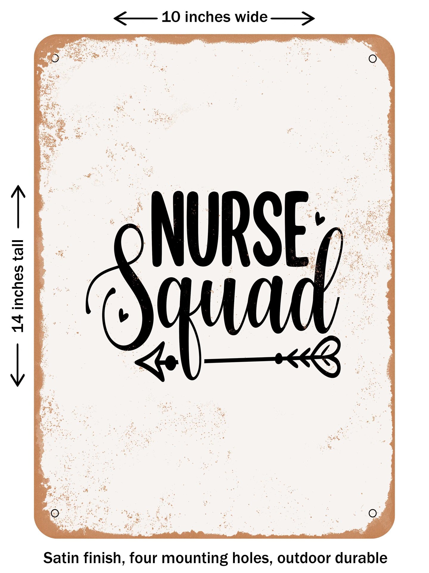 DECORATIVE METAL SIGN - Nurse squad - Vintage Rusty Look | Michaels