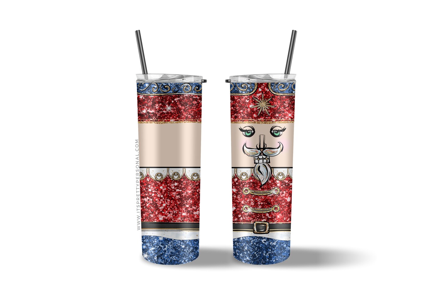 #588 CLEAR Nutcracker Pastel Christmas- 9.4" x 8" Pattern Vinyl Wrap