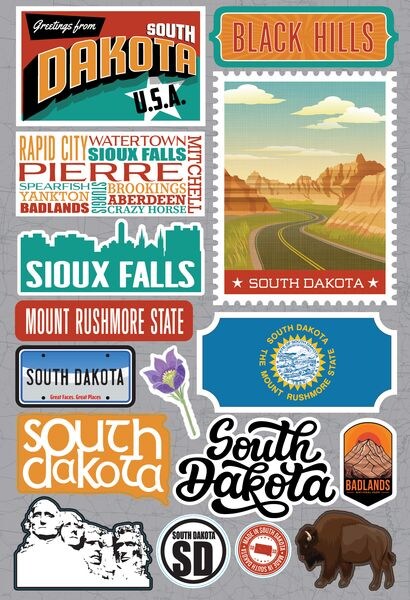 Reminisce South Dakota Stickers