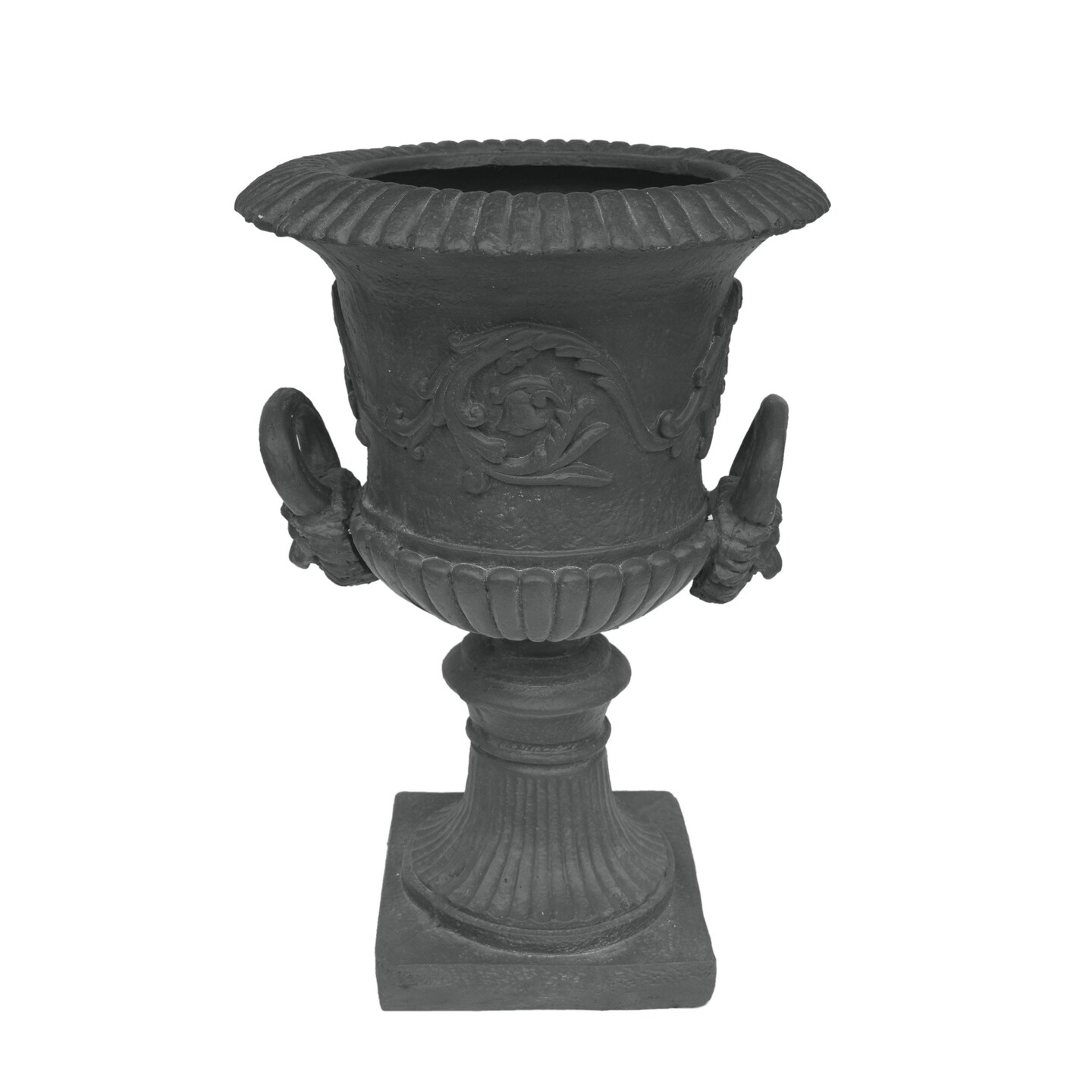 GDFStudio Joa Chalice Garden Urn Planter, Roman, Botanical, Lightweight Concrete