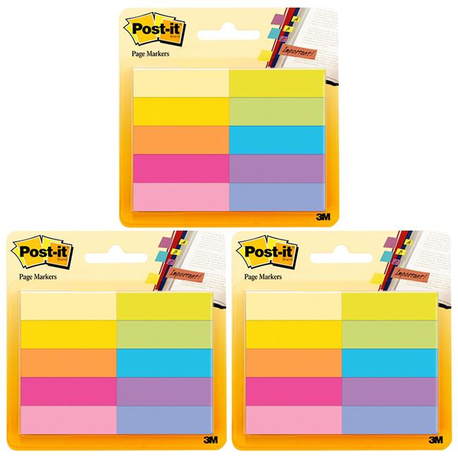 3M Post-It Page Markers - Pack of 3