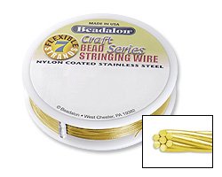 Beadalon 7 Bead Stringing Wire GOLD