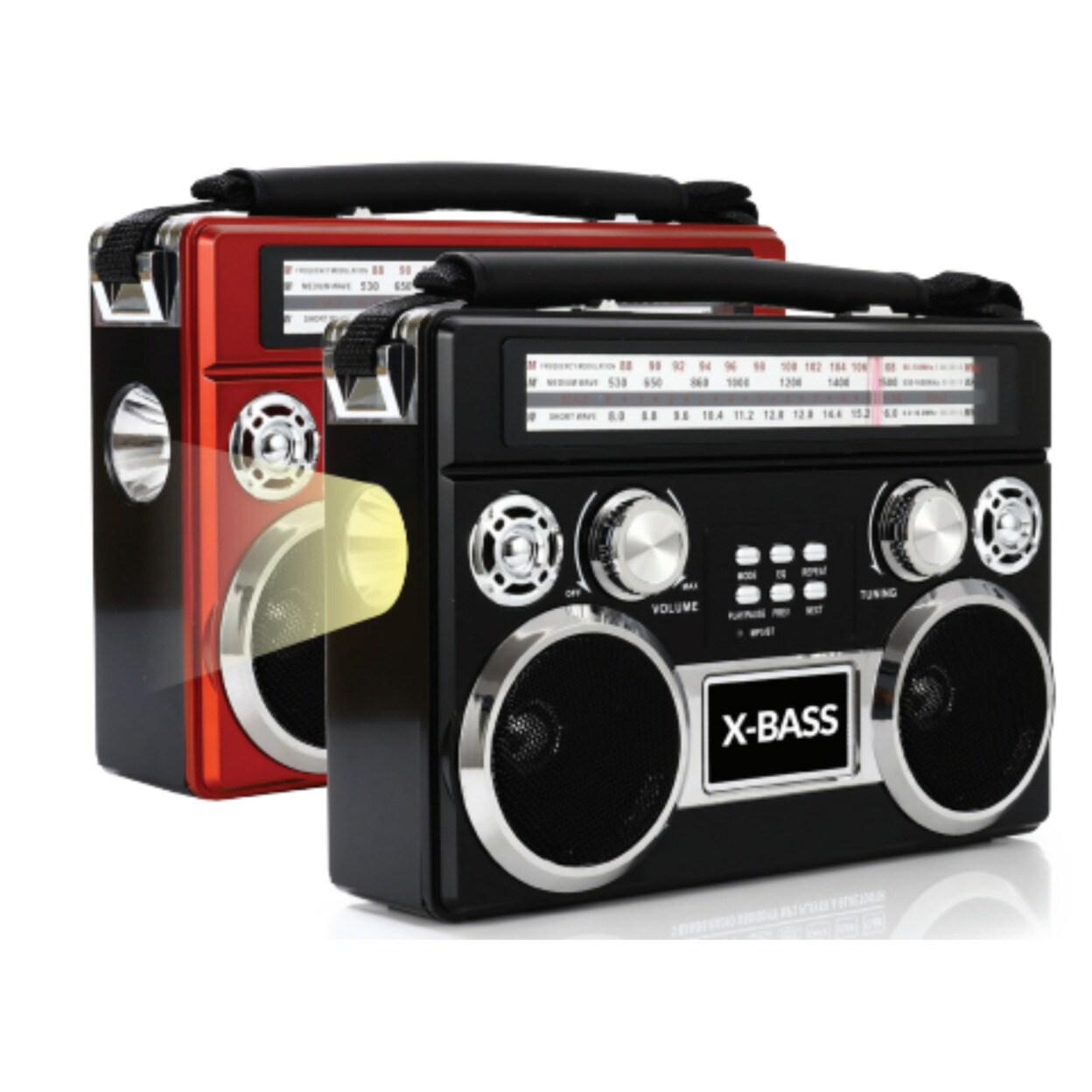 Jupiter Gear Home Portable 3 Band Radio with Bluetooth, Flashlight and 10 Hr Battery (SC-1097BT)