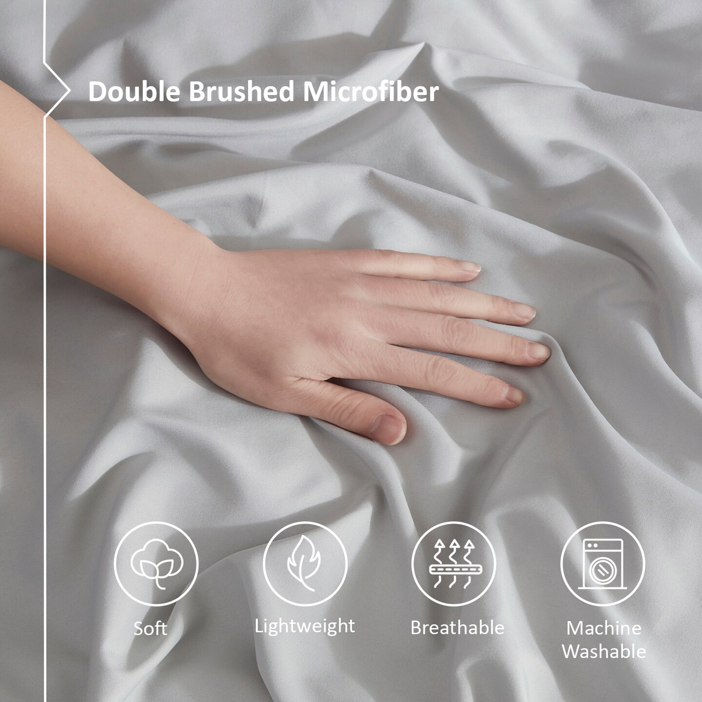 Nestl Double Brushed Microfiber Duvet Cover Set