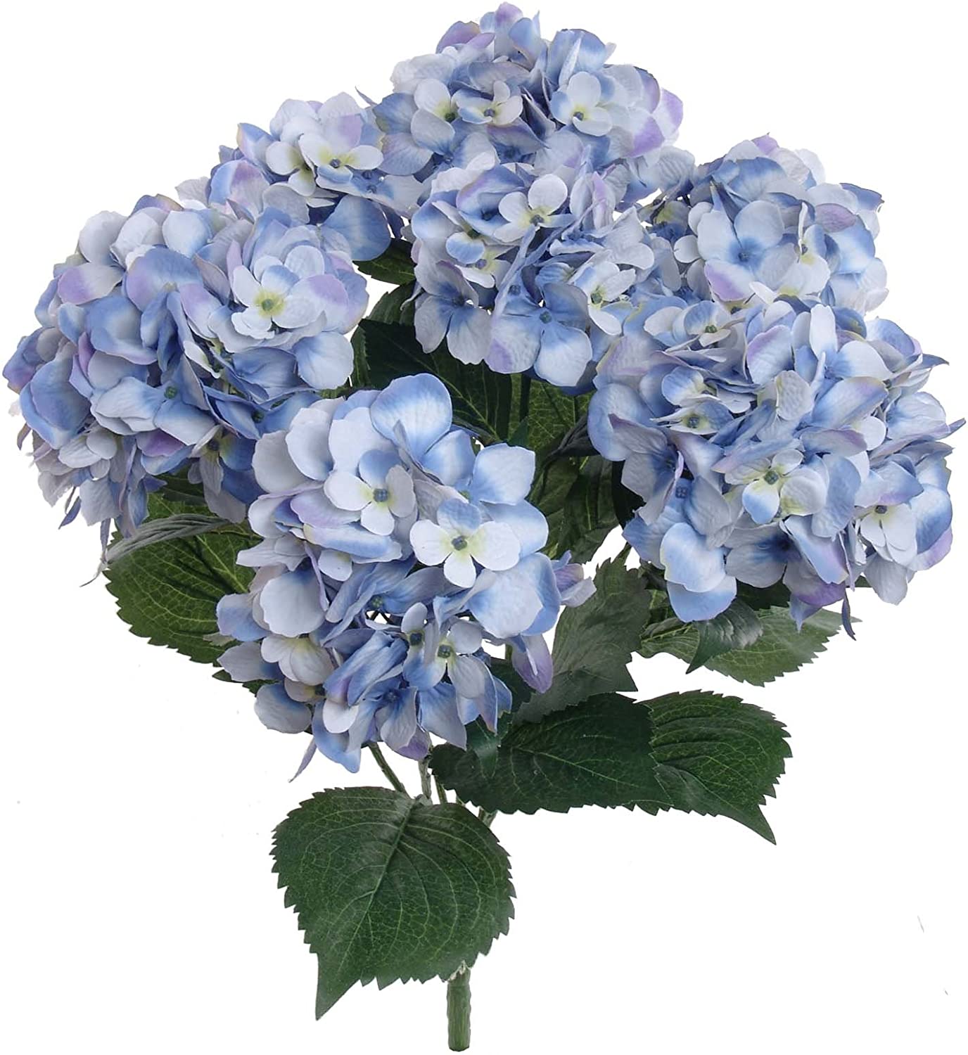 4-Pack: Blue Hydrangea Bush with 7 Sprays, 20-Inch, UV Resistant, Patio &#x26; Garden, Floral Bush by Floral Home&#xAE;