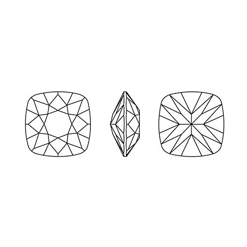 Swarovski 4470 18mm Crystal Heliotrope Cushion Cut Square Fancy Stone