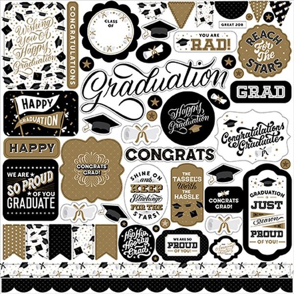 Echo Park Graduation Stickers