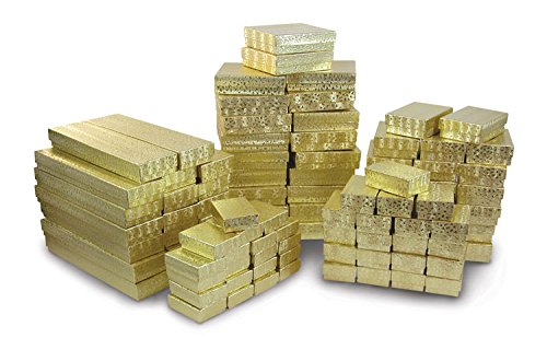 Jewelry Boxes Assortment Gold (Package of 100)