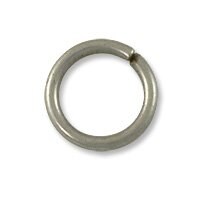 JewelrySupply Jump Ring - Open 8mm Antique Silver Plated (50-Pcs)