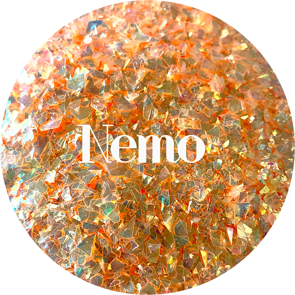 南浩二&Cnstrctrs LEGENDARY GLITTER ALIVE Orange Shards Irregular Cut Polyester Glitter by Glitter Heart Co