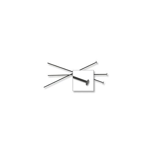 JewelrySupply Head Pin 1.5&#x22; 24 Gauge Gunmetal Plated (10-Pcs)