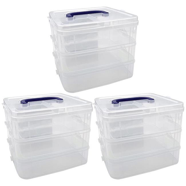 Teacher Created Resources TCR20449-3 Stackable 3 Tier Containers - Set of 3