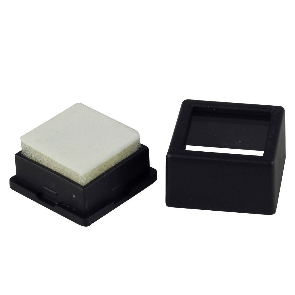50 Glass-top Square Gem Jars - Black Jewelry Display