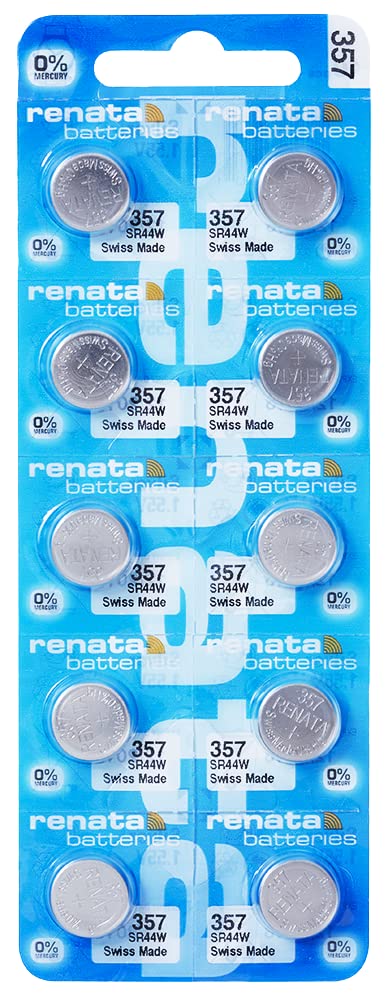 Renata Batteries 357/SR44SW 1.55V Watch Battery (10 Pack)