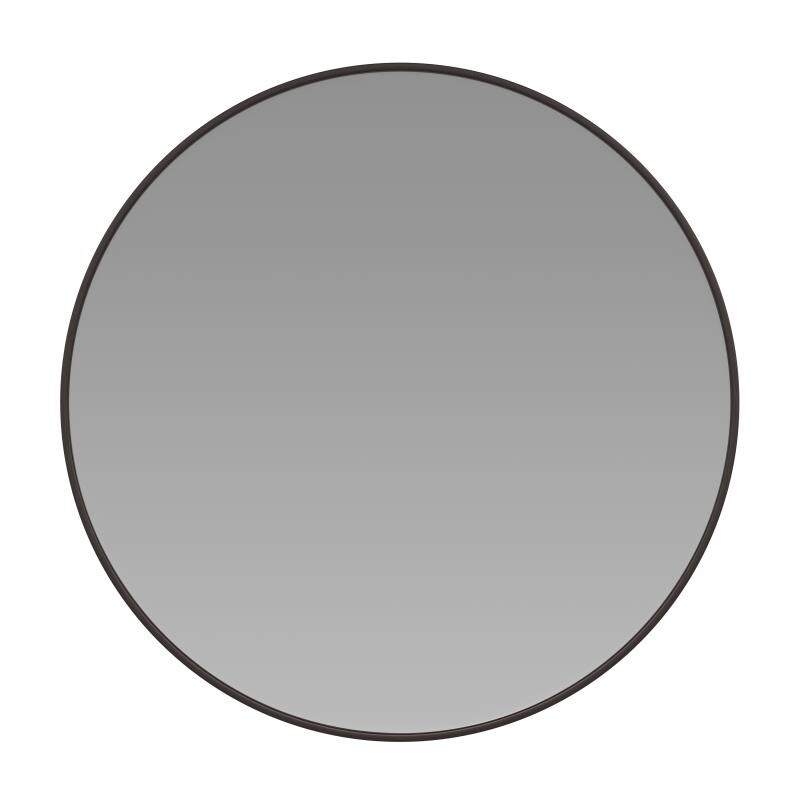 Flash Furniture 20" Round Black Metal Framed Wall Mirror - Large Accent Mirror for Bathroom, Vanity, Entryway, Dining Room, & Living Room