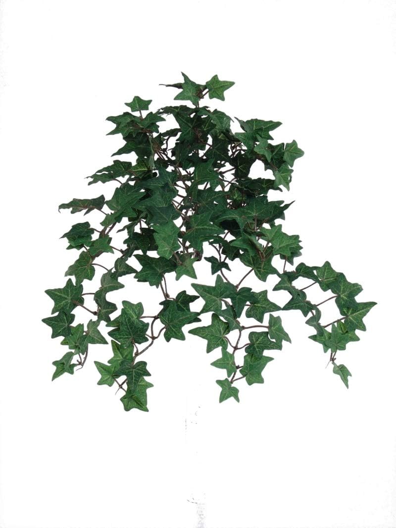 Lush 13&#x22; Mini English Ivy Bush Green White - 176 Leaves for Lifelike Greenery in Home Decor, Events &#x26; Landscaping