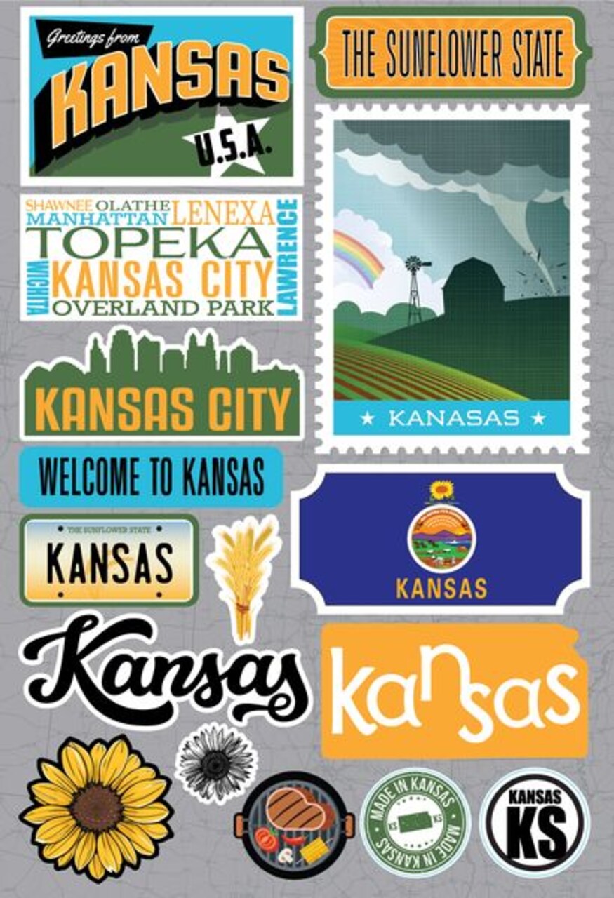 Kansas Stickers Reminisce Kansas Stickers | Michaels