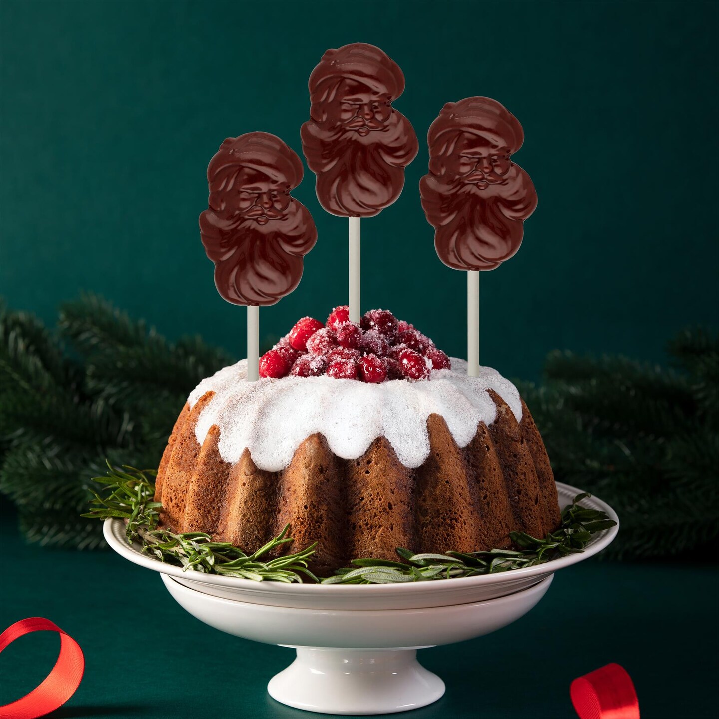 Chocolate Mold Bearded Santa Lolly