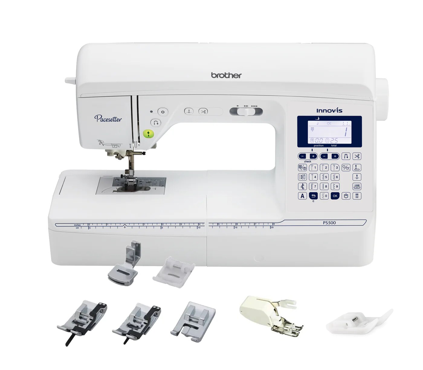 Brother Pacesetter PS500 Sewing Machine With $150 Bonus Foot Kit Bundle