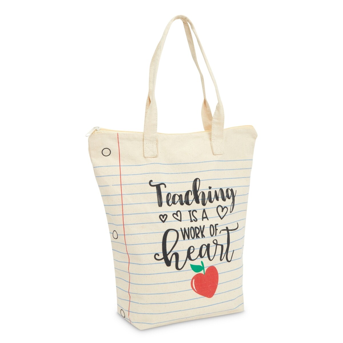 Canvas Tote Bag for Teacher Appreciation Gifts, Teaching is a Work of Heart  (14.5 x 15 x 6 In) | Michaels