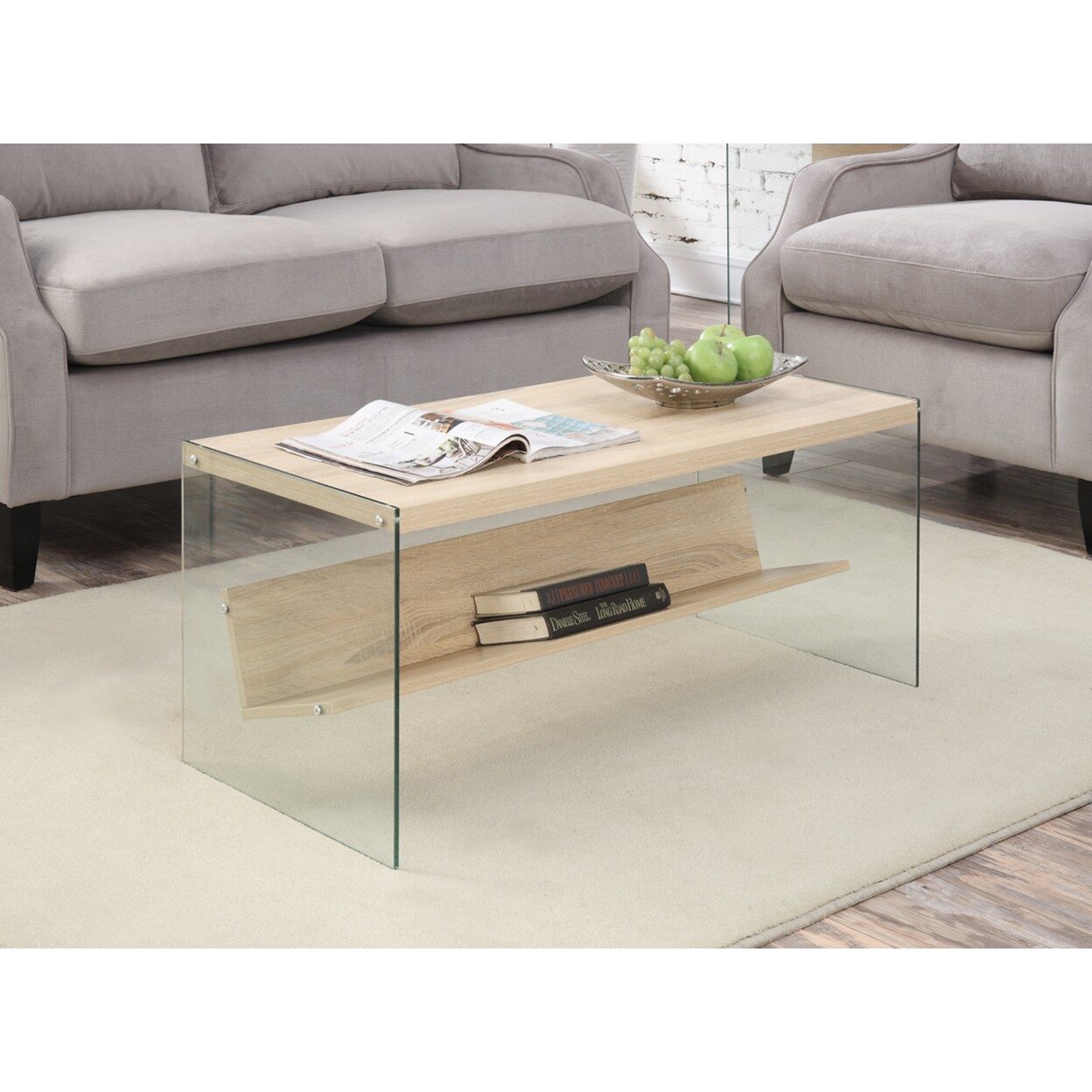 Convenience Concepts SoHo Coffee Table, Weathered White
