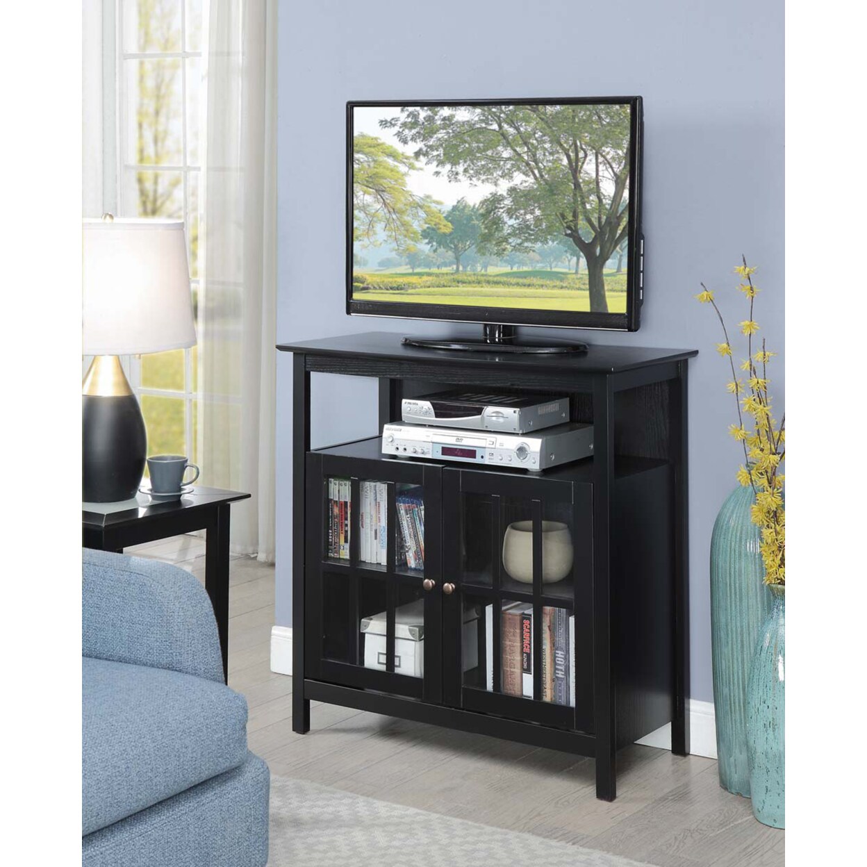 Convenience Concepts Big Sur Highboy TV Stand , Black