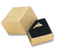 Square Ring Box - Gold (Case of 100)