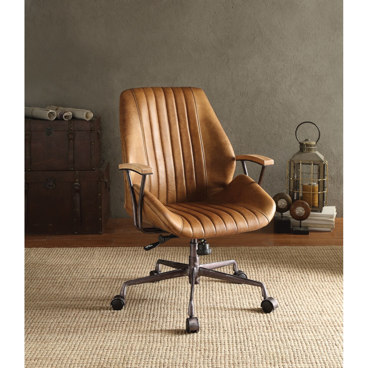Williston Forge Albaugh Suede Executive Chair & Reviews