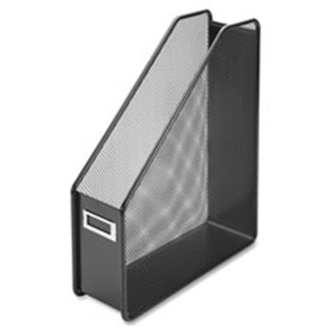 Lorell LLR84152 Magazine Holder- Steel- 10 in. x 3.13 in. x 12.25 in.- Mesh-Black